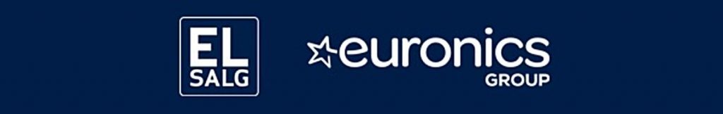 EL SALG Euronics Group logo på blå baggrund